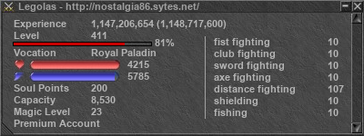 Signature for player Legolas